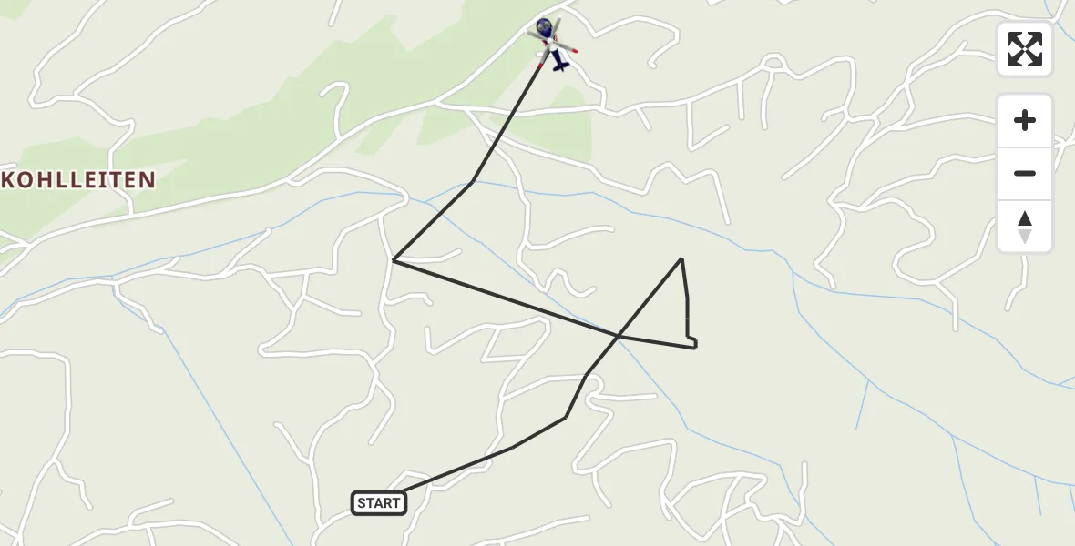 Flugroute Polizeihubschrauber Kochel a.See - Kochel a.See, 27 Juni 2026, 08:18