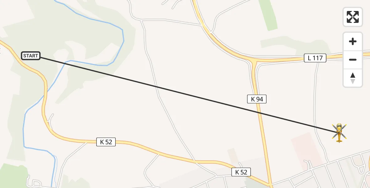 Flugroute Ambulanzhubschrauber Ochtendung - Ochtendung, 27 Juni 2026, 10:21