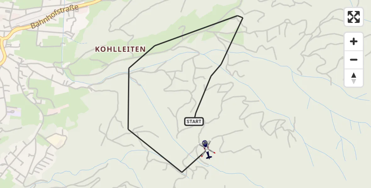 Flugroute Polizeihubschrauber Kochel a.See - Kochel a.See, 27 Juni 2026, 12:12