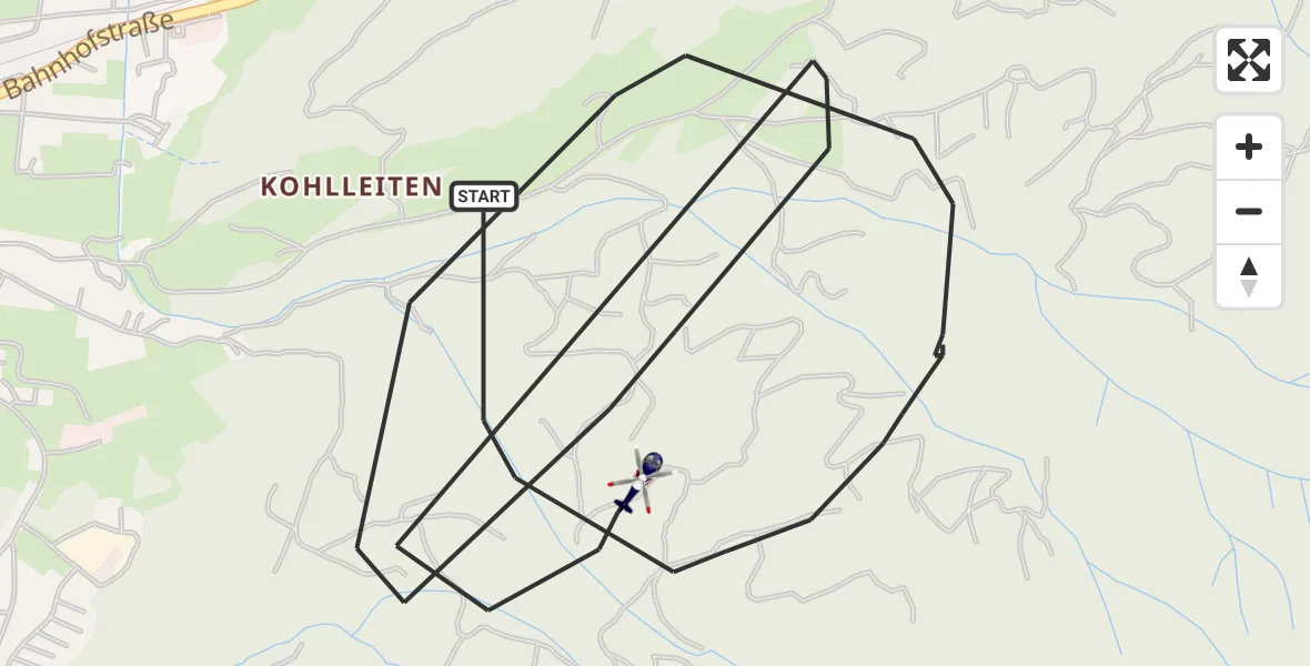 Flugroute Polizeihubschrauber Kochel a.See - Kochel a.See, 27 Juni 2026, 12:36