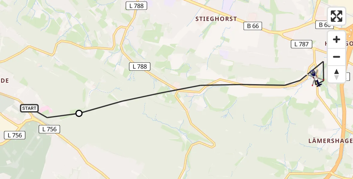 Flugroute Polizeihubschrauber Luftrettungszentrum Bielefeld - Bielefeld, 27 Juni 2026, 15:47
