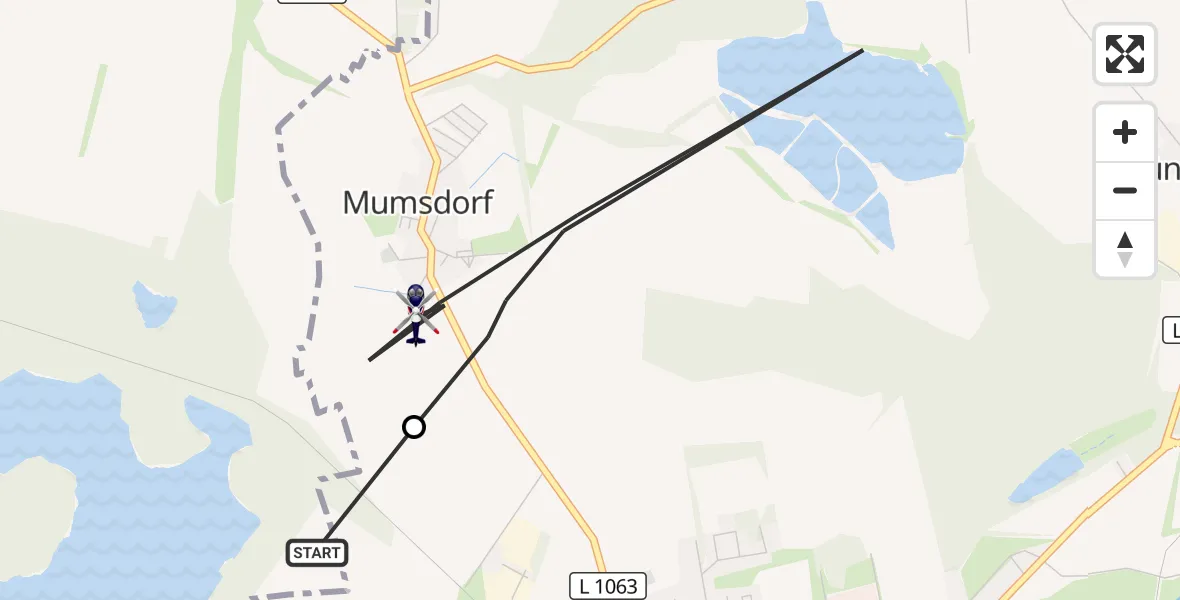 Flugroute Polizeihubschrauber Elsteraue - Meuselwitz, 27 Juni 2026, 18:37