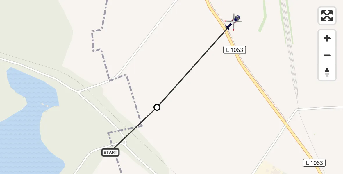Flugroute Polizeihubschrauber Elsteraue - Meuselwitz, 27 Juni 2026, 18:53
