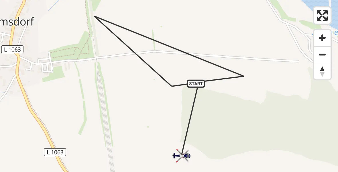 Flugroute Polizeihubschrauber Meuselwitz - Meuselwitz, 28 Juni 2026, 05:52