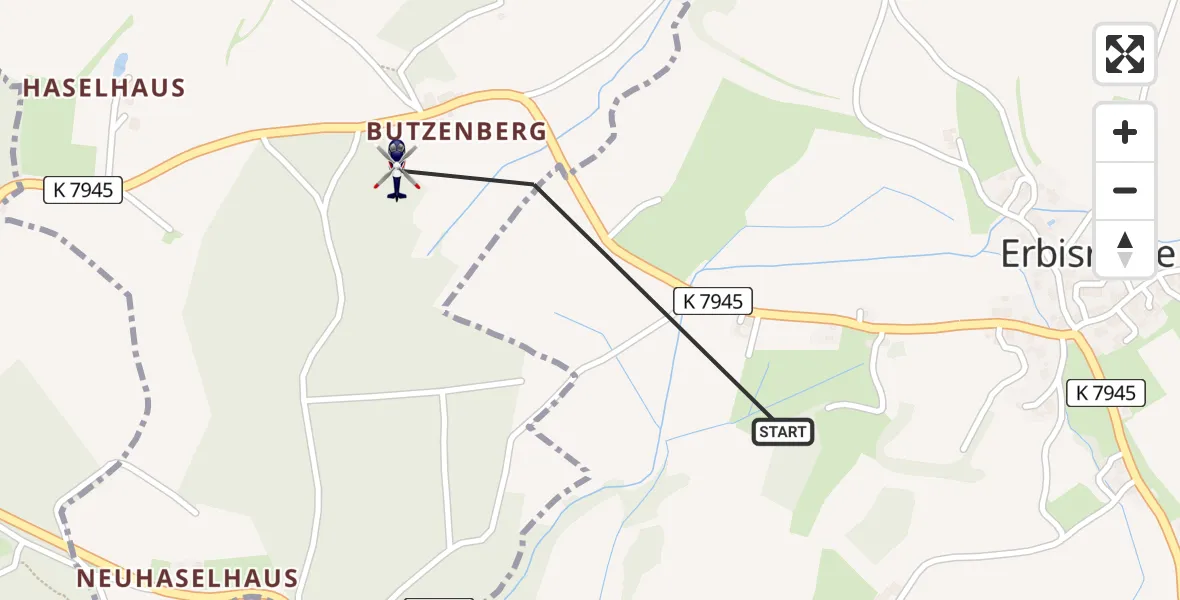 Flugroute Polizeihubschrauber Schlier - Baienfurt, 28 Juni 2026, 06:54