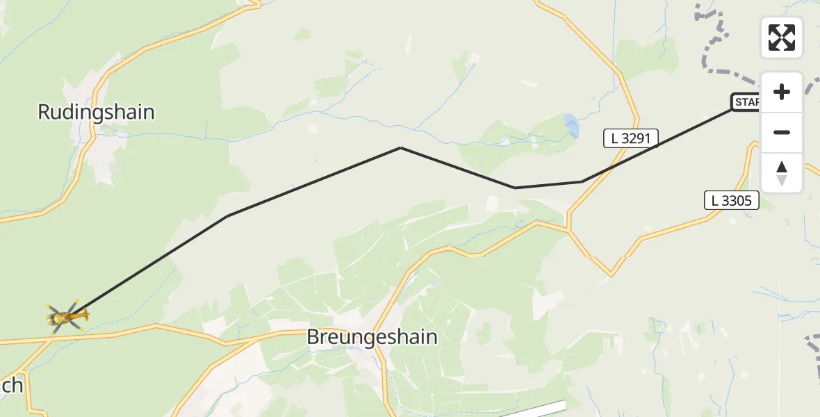 Flugroute Rettungshubschrauber Schotten - Schotten, 28 Juni 2026, 08:34