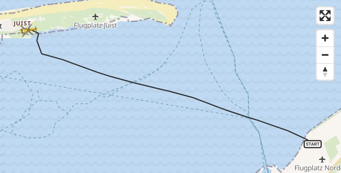 Flugroute Ambulanzhubschrauber Noordzee - Noordzee, 28 Juni 2026, 13:40