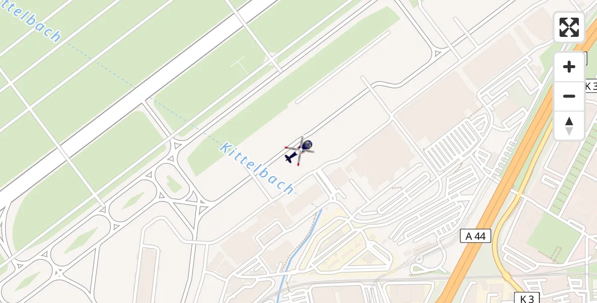 Flugroute Polizeihubschrauber Düsseldorf Flughafen - Düsseldorf Flughafen, 28 Juni 2026, 18:06