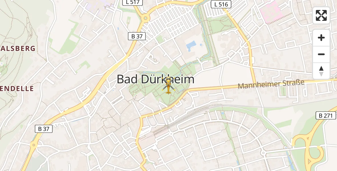 Flugroute Rettungshubschrauber Bad Dürkheim - Bad Dürkheim, 29 Juni 2026, 06:53