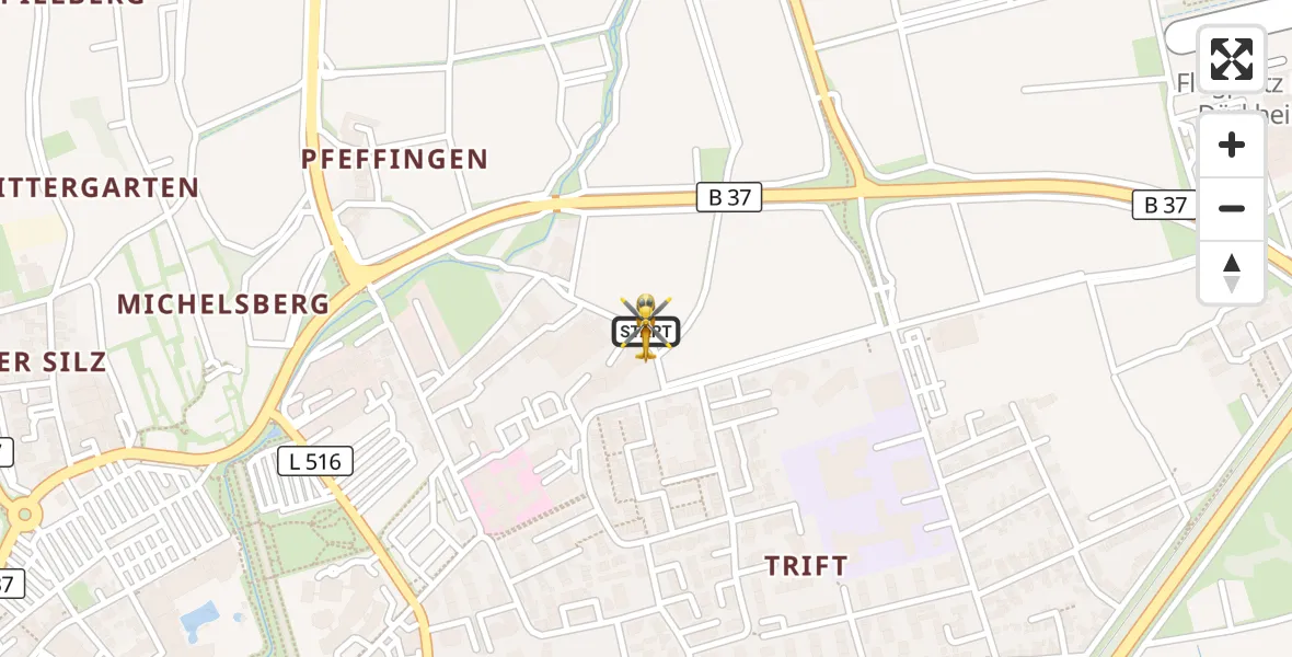 Flugroute Rettungshubschrauber Bad Dürkheim - Bad Dürkheim, 29 Juni 2026, 07:31