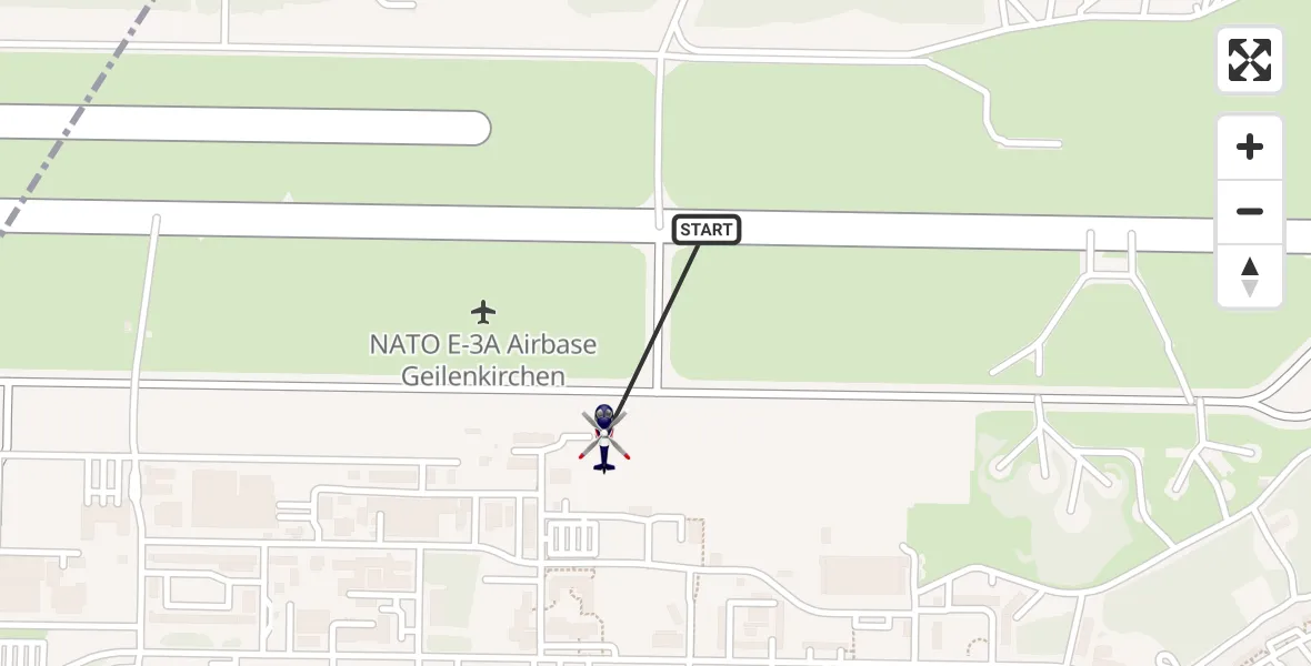Flugroute Polizeihubschrauber Militärflugplatz Geilenkirchen - Militärflugplatz Geilenkirchen, 29 Juni 2026, 08:13