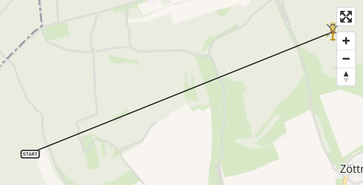 Flugroute Rettungshubschrauber Schlöben - Schlöben, 29 Juni 2026, 09:25
