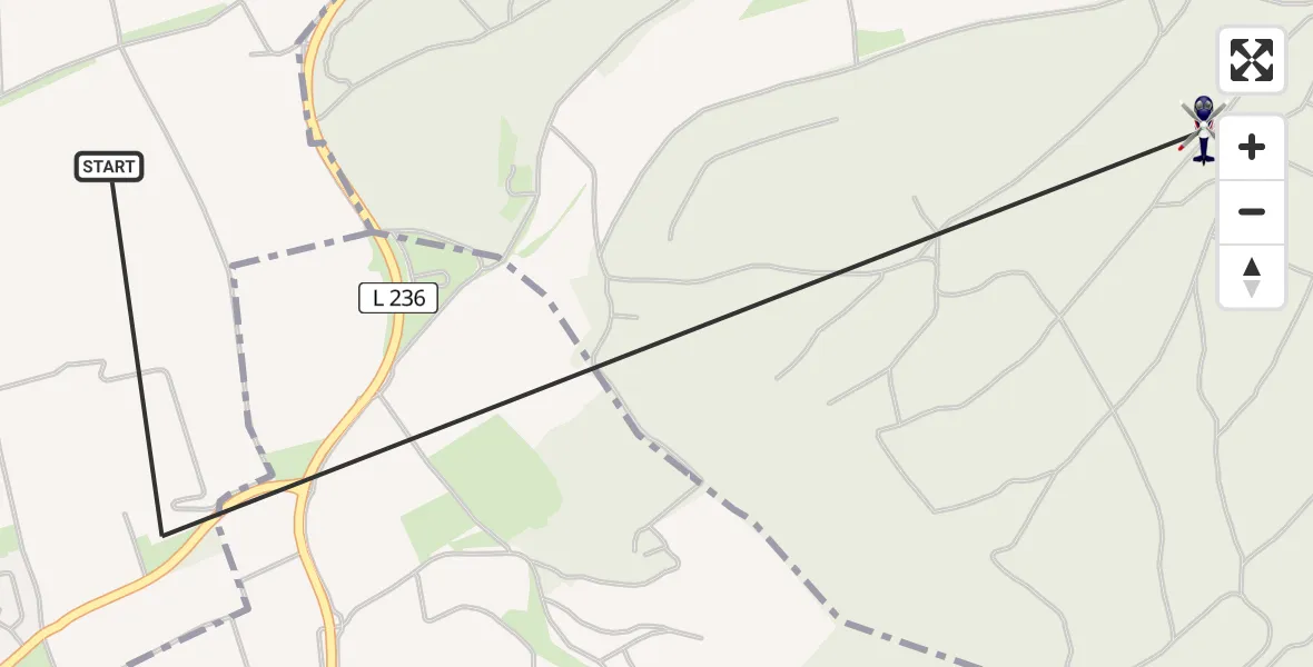 Flugroute Polizeihubschrauber Hüffelsheim - Bad Kreuznach, 29 Juni 2026, 10:15
