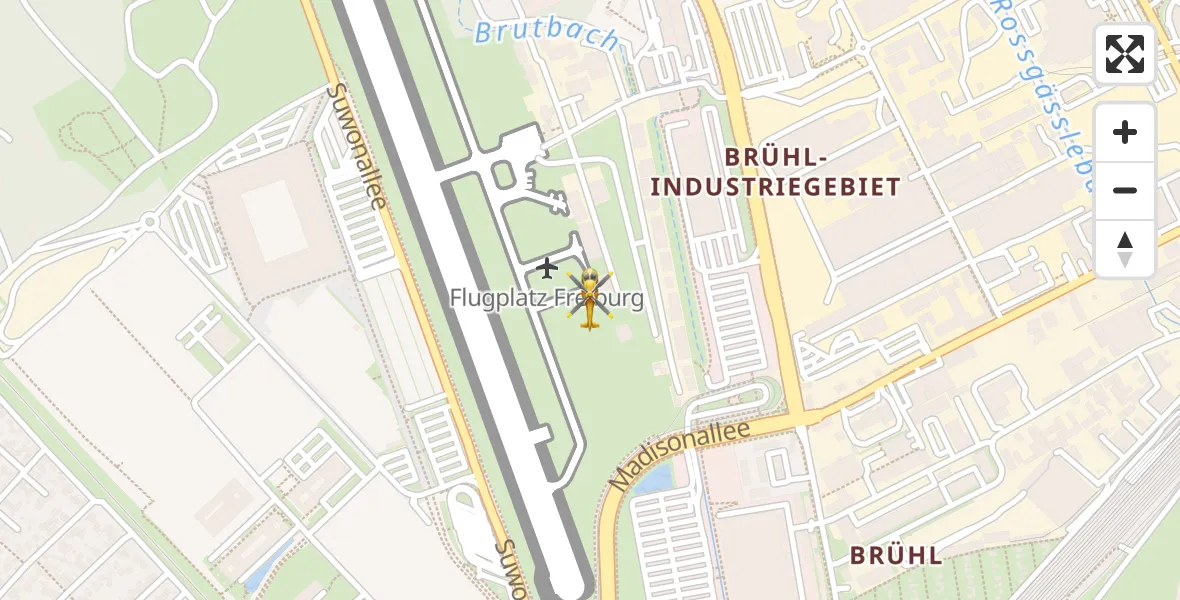 Flugroute Ambulanzhubschrauber Freiburg im Breisgau Flugplatz - Freiburg im Breisgau Flugplatz, 29 Juni 2026, 12:09