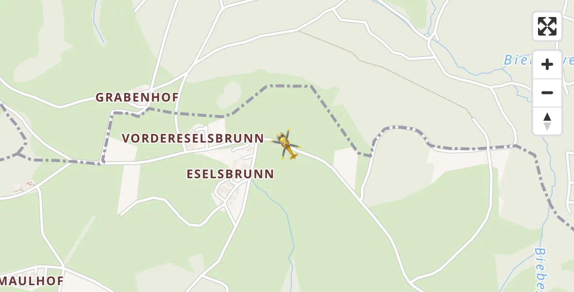 Flugroute Rettungshubschrauber Poppenhausen (Wasserkuppe) - Poppenhausen (Wasserkuppe), 29 Juni 2026, 12:26