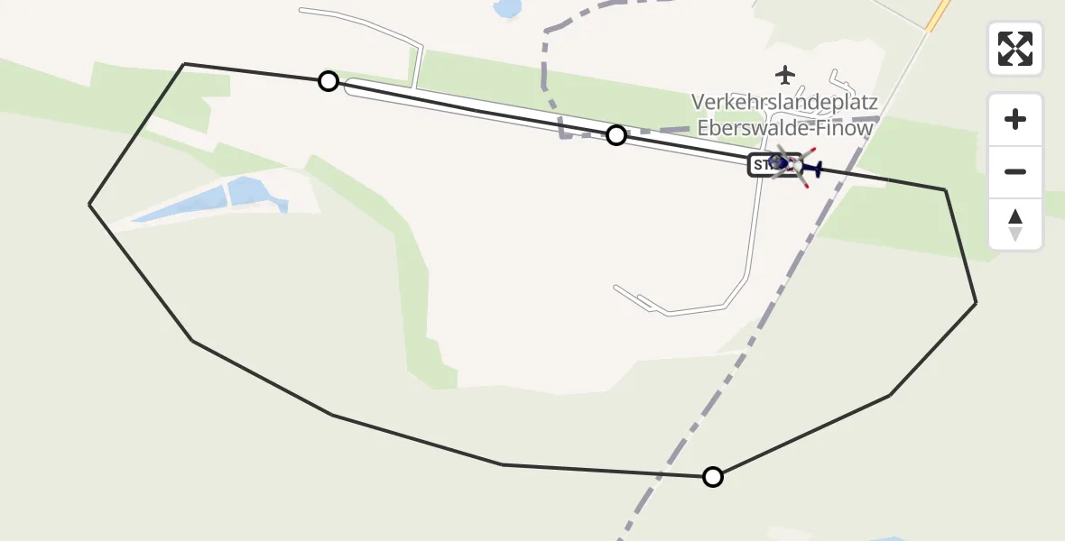 Flugroute Polizeihubschrauber Schorfheide - Schorfheide, 30 Juni 2026, 06:08