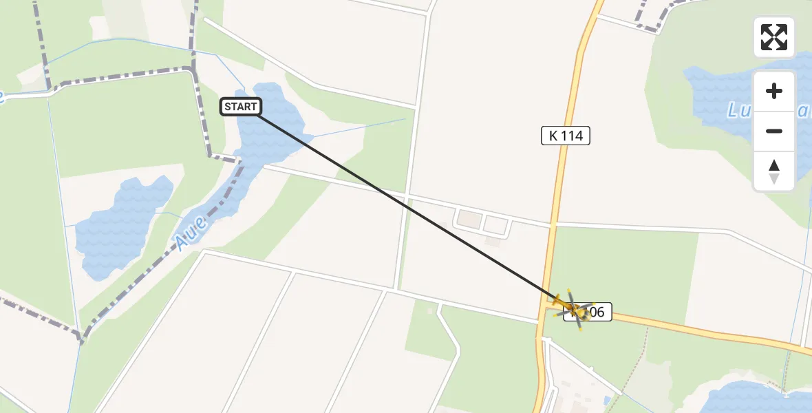 Flugroute Rettungshubschrauber Seeburg - Seeburg, 30 Juni 2026, 08:20