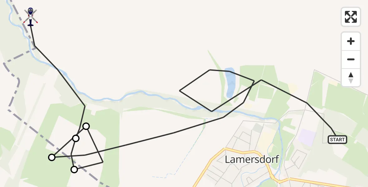 Flugroute Polizeihubschrauber Inden - Inden, 30 Juni 2026, 08:22