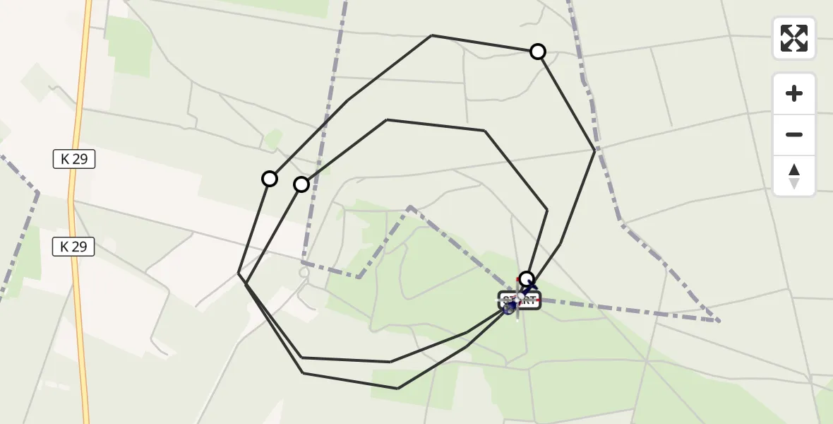 Flugroute Polizeihubschrauber Wittingen - Wittingen, 30 Juni 2026, 08:26