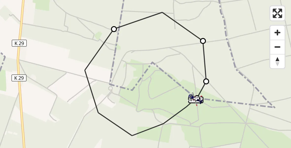 Flugroute Polizeihubschrauber Wittingen - Wittingen, 30 Juni 2026, 08:42