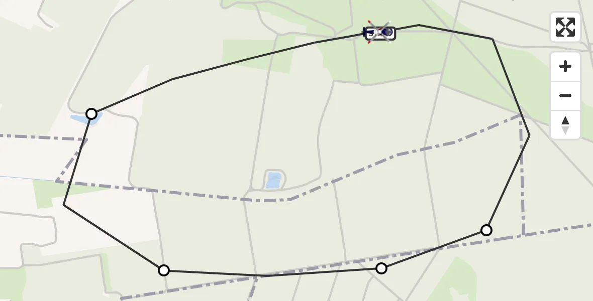 Flugroute Polizeihubschrauber Wittingen - Wittingen, 30 Juni 2026, 08:42