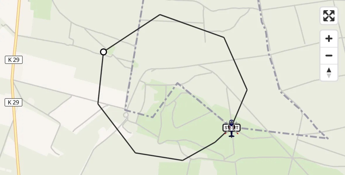 Flugroute Polizeihubschrauber Schönewörde - Wittingen, 30 Juni 2026, 08:48