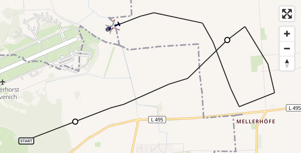 Flugroute Polizeihubschrauber Militärflugplatz Nörvenich - Kerpen, 30 Juni 2026, 08:51
