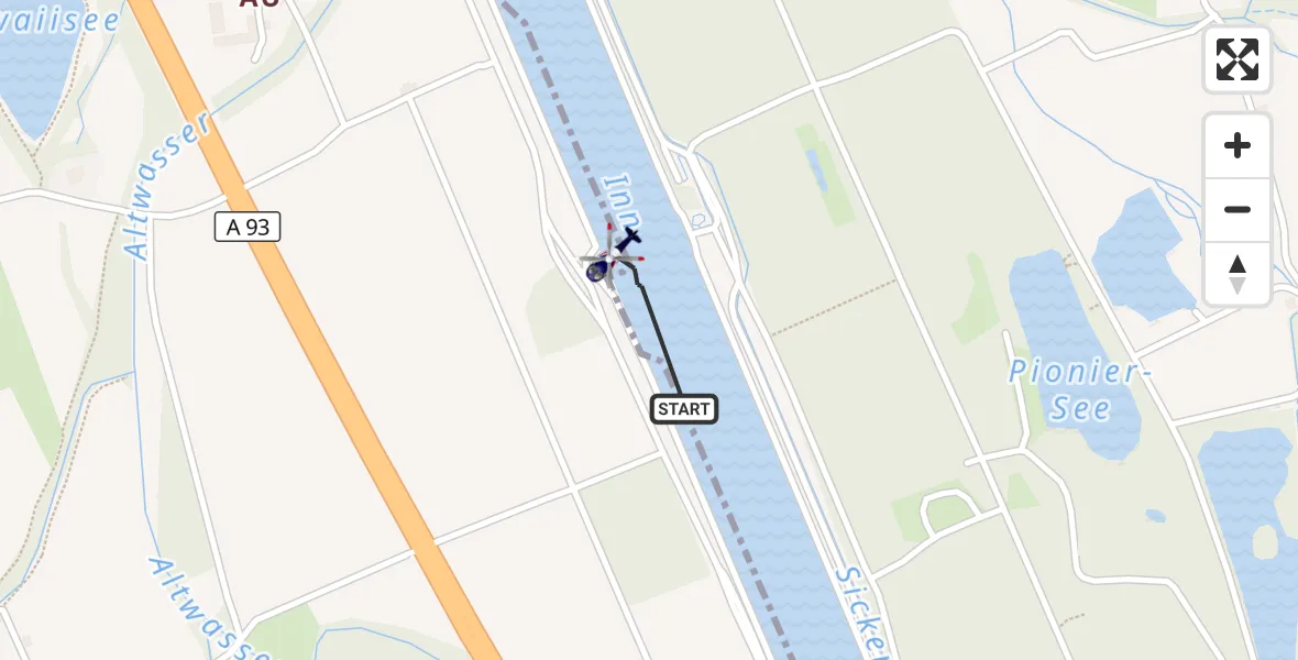 Flugroute Polizeihubschrauber Nußdorf a.Inn - Nußdorf a.Inn, 30 Juni 2026, 08:52