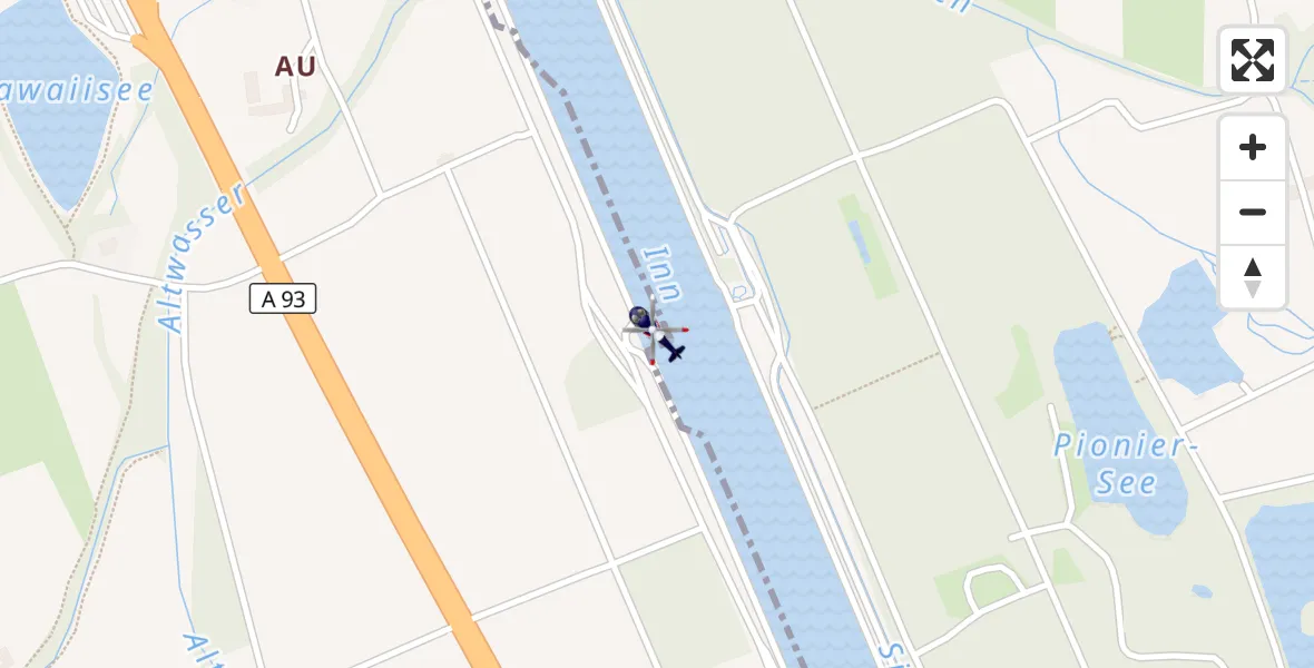 Flugroute Polizeihubschrauber Nußdorf a.Inn - Nußdorf a.Inn, 30 Juni 2026, 09:10