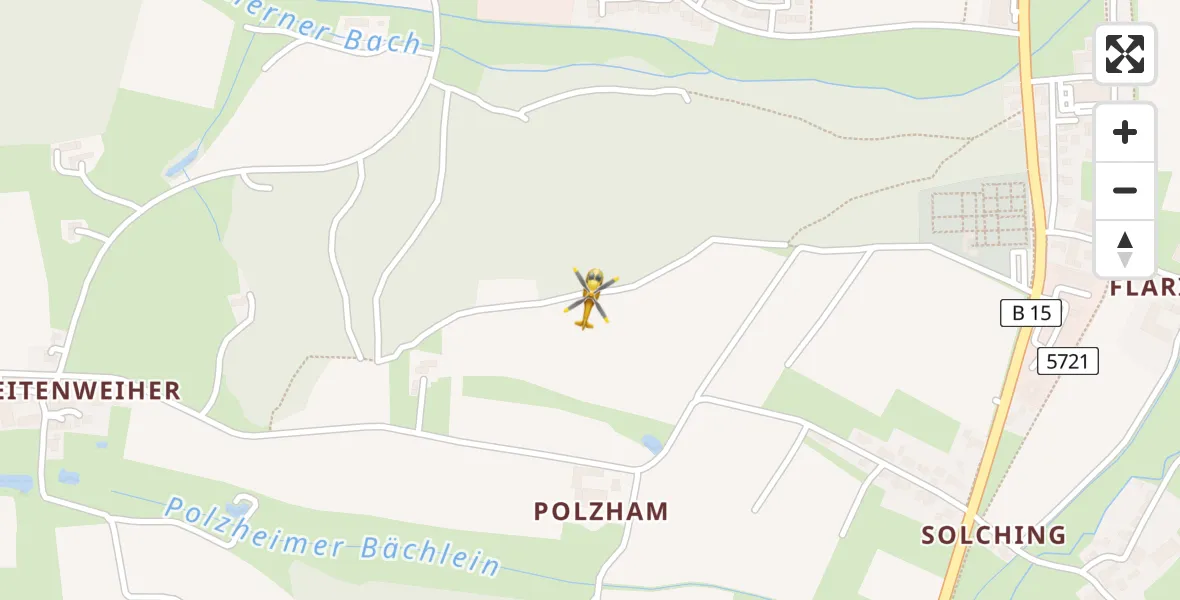 Flugroute Rettungshubschrauber Taufkirchen (Vils) - Taufkirchen (Vils), 30 Juni 2026, 10:43