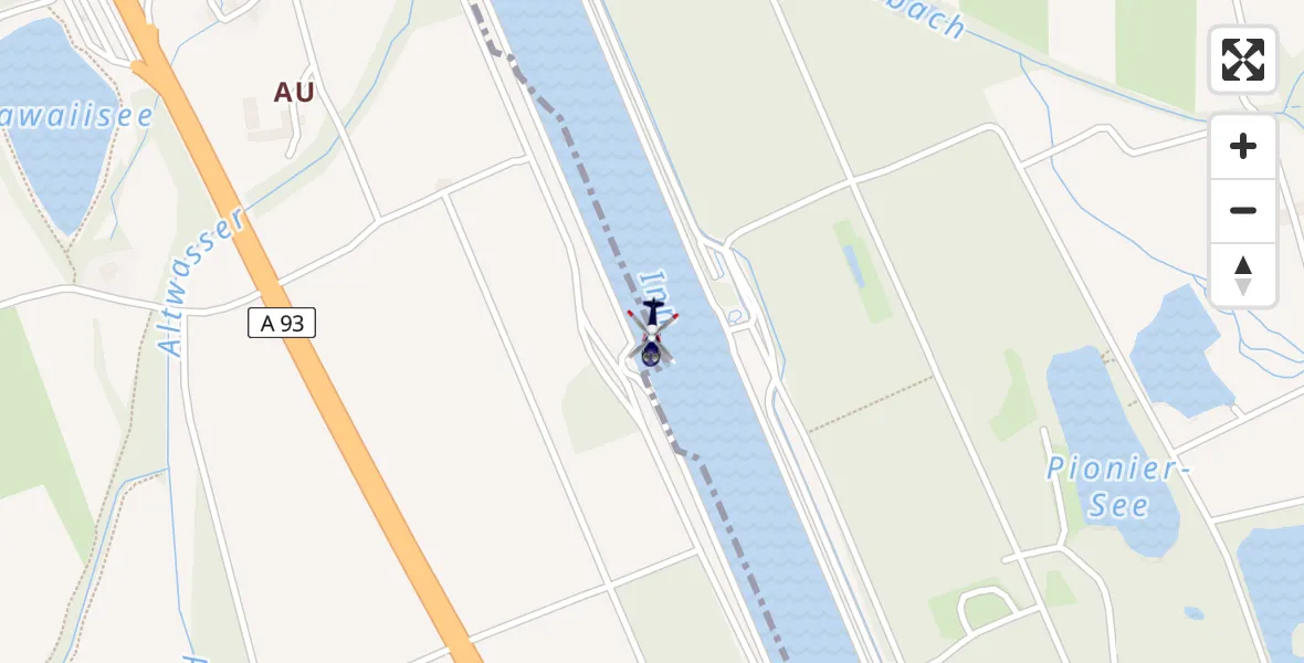 Flugroute Polizeihubschrauber Nußdorf a.Inn - Nußdorf a.Inn, 30 Juni 2026, 11:27