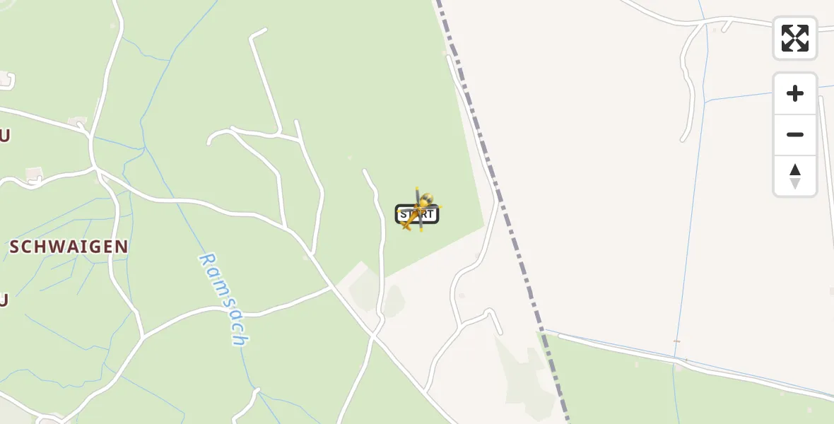 Flugroute Rettungshubschrauber Schwaigen - Schwaigen, 30 Juni 2026, 11:31