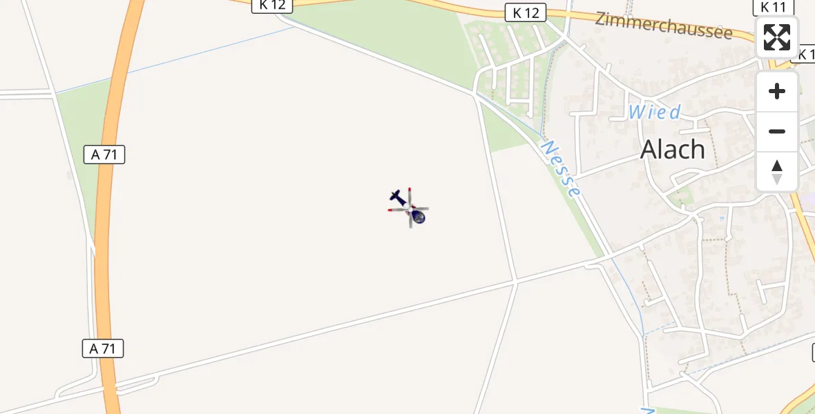 Flugroute Polizeihubschrauber Erfurt - Erfurt, 30 Juni 2026, 11:38
