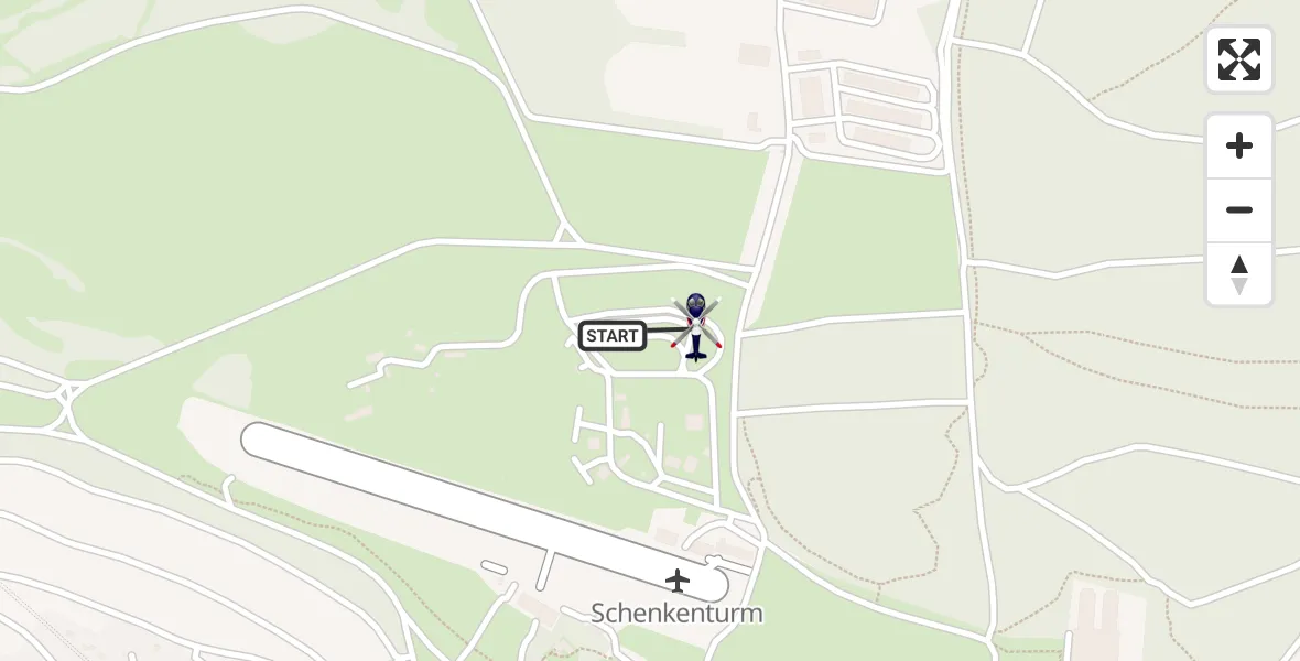 Flugroute Polizeihubschrauber Würzburg-Schenkenturm Flugplatz - Würzburg-Schenkenturm Flugplatz, 30 Juni 2026, 12:14