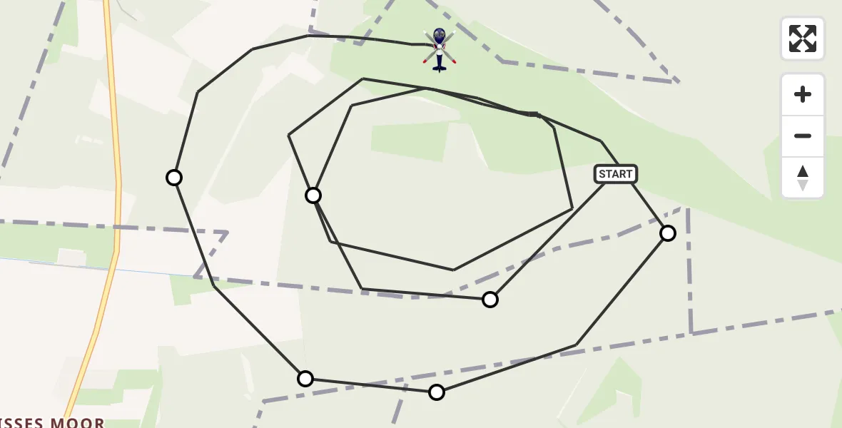 Flugroute Polizeihubschrauber Wittingen - Wittingen, 30 Juni 2026, 12:45
