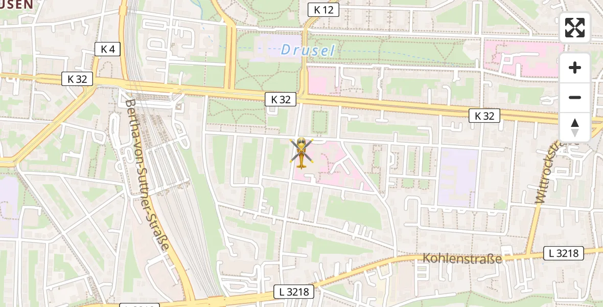 Flugroute Rettungshubschrauber Kassel - Kassel, 30 Juni 2026, 14:00