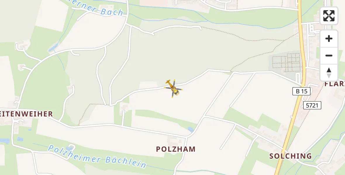 Flugroute Rettungshubschrauber Taufkirchen (Vils) - Taufkirchen (Vils), 30 Juni 2026, 17:19