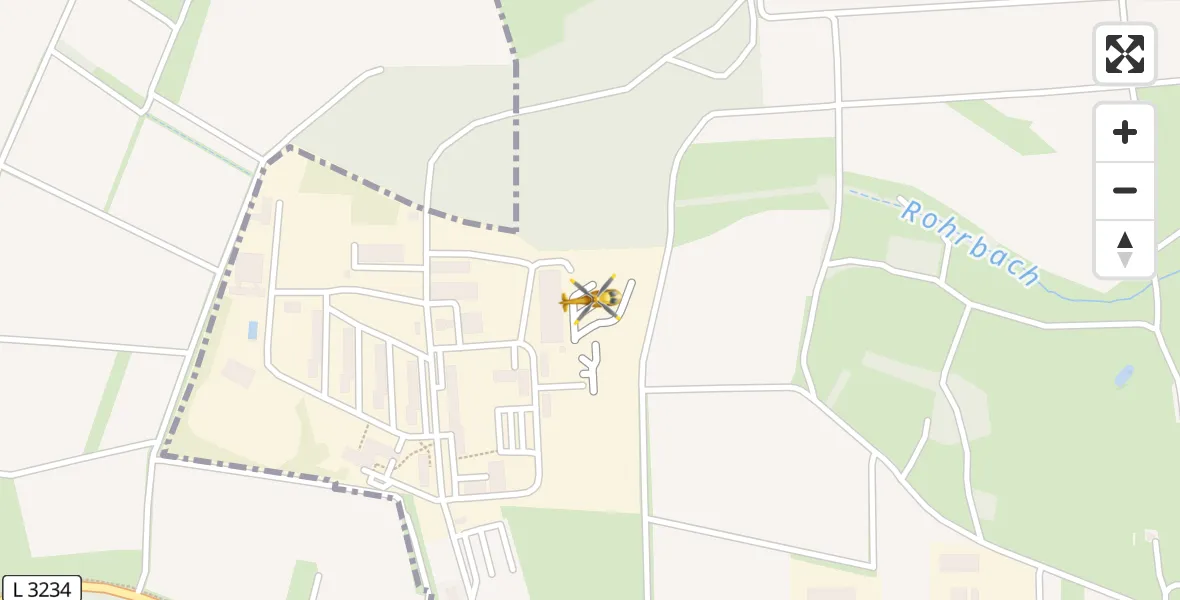 Flugroute Rettungshubschrauber Fuldatal Bundespolizei Hubschrauberlandeplatz - Fuldatal Bundespolizei Hubschrauberlandeplatz, 30 Juni 2026, 19:35