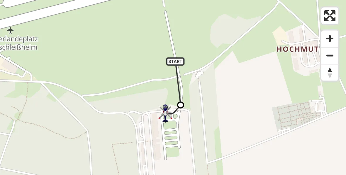 Flugroute Polizeihubschrauber Oberschleissheim Hubschrauberlandeplatz - Oberschleißheim, 30 Juni 2026, 20:17