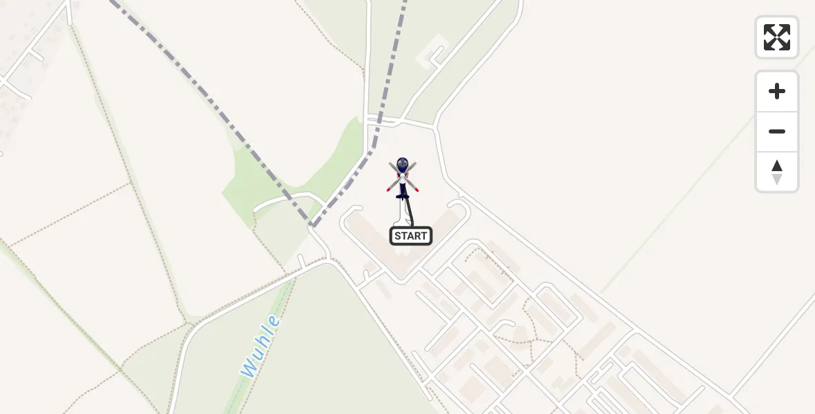 Flugroute Polizeihubschrauber Ahrensfelde Hubschrauberlandeplatz - Ahrensfelde Hubschrauberlandeplatz, 01 Juli 2026, 00:32