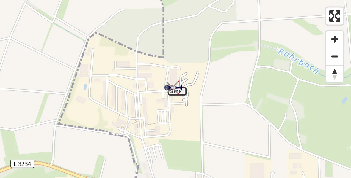 Flugroute Polizeihubschrauber Fuldatal Bundespolizei Hubschrauberlandeplatz - Fuldatal Bundespolizei Hubschrauberlandeplatz, 01 Juli 2026, 06:27