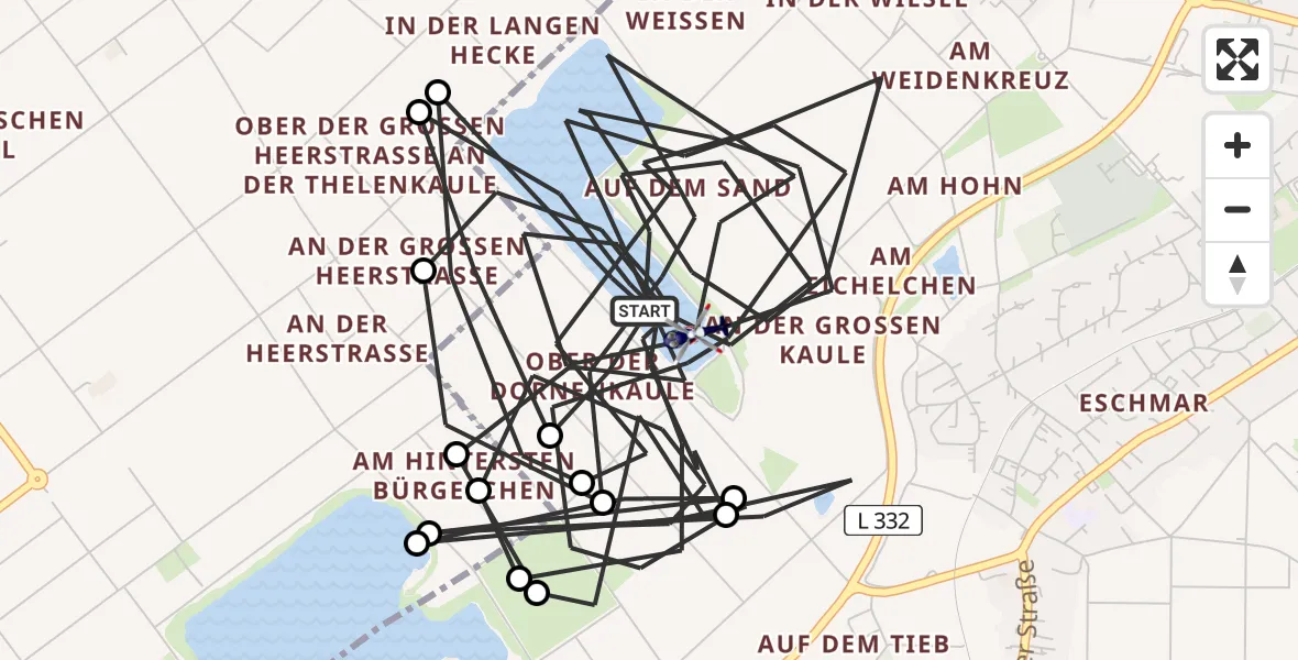 Flugroute Polizeihubschrauber Troisdorf - Troisdorf, 01 Juli 2026, 08:24