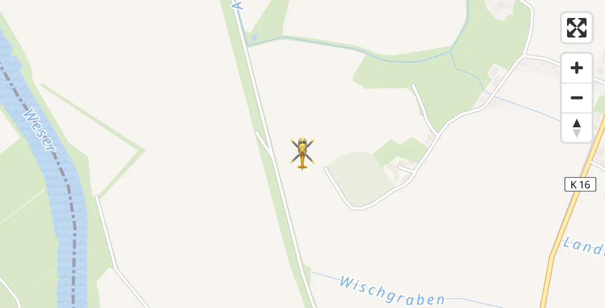 Flugroute Rettungshubschrauber Verden (Aller) - Verden (Aller), 01 Juli 2026, 10:00