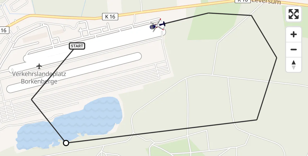 Flugroute Polizeihubschrauber Borkenberge Flugplatz - Lüdinghausen, 01 Juli 2026, 11:18