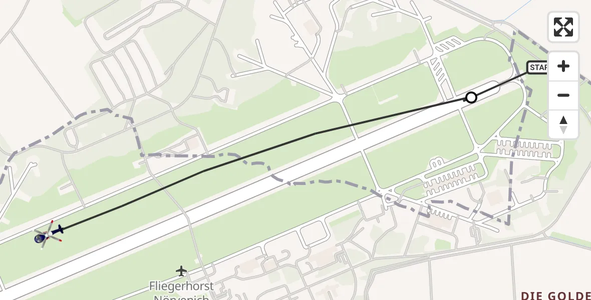 Flugroute Polizeihubschrauber Kerpen - Militärflugplatz Nörvenich, 01 Juli 2026, 12:58