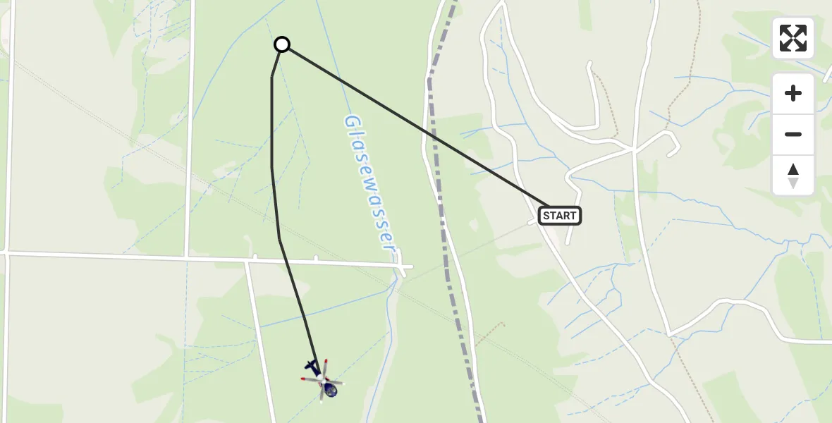 Flugroute Polizeihubschrauber Willebadessen - Lichtenau, 01 Juli 2026, 13:09