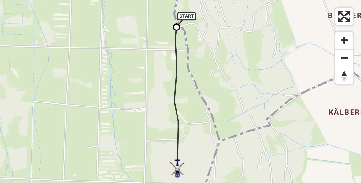 Flugroute Polizeihubschrauber Bad Driburg - Lichtenau, 01 Juli 2026, 13:20