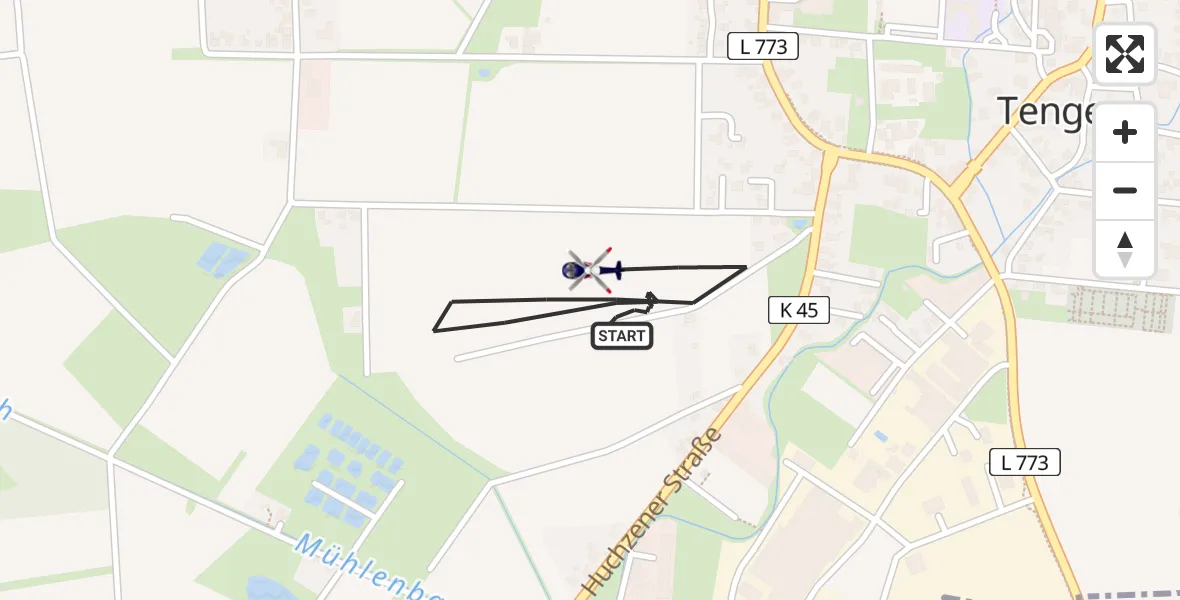 Flugroute Polizeihubschrauber Hüllhorst - Hüllhorst, 01 Juli 2026, 18:38