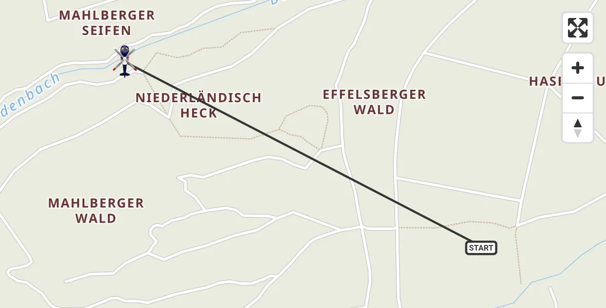 Flugroute Polizeihubschrauber Bad Münstereifel - Bad Münstereifel, 01 Juli 2026, 21:25