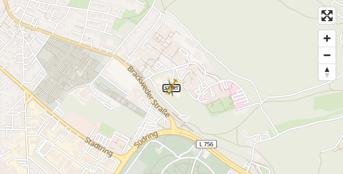 Flugroute Rettungshubschrauber Luftrettungszentrum Bielefeld - Luftrettungszentrum Bielefeld, 02 Juli 2026, 07:14